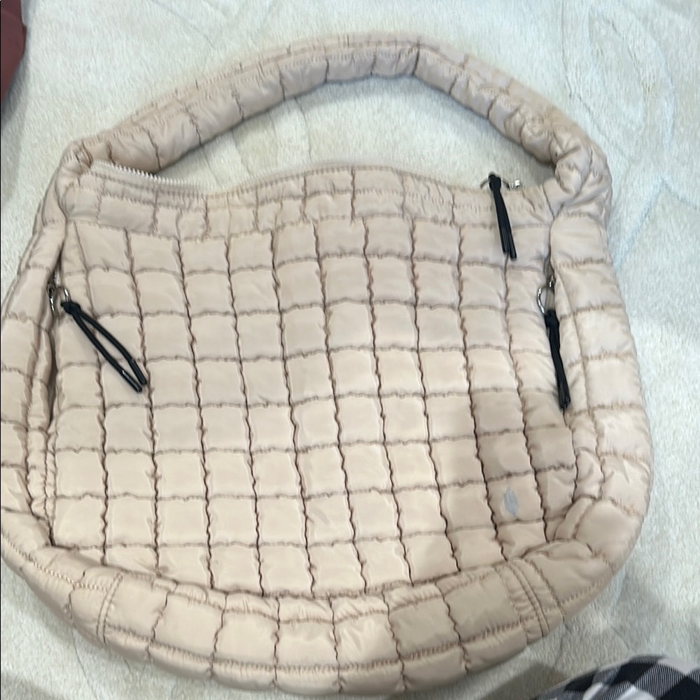 FP Movement by Free People Quilted Tan Hobo Bag